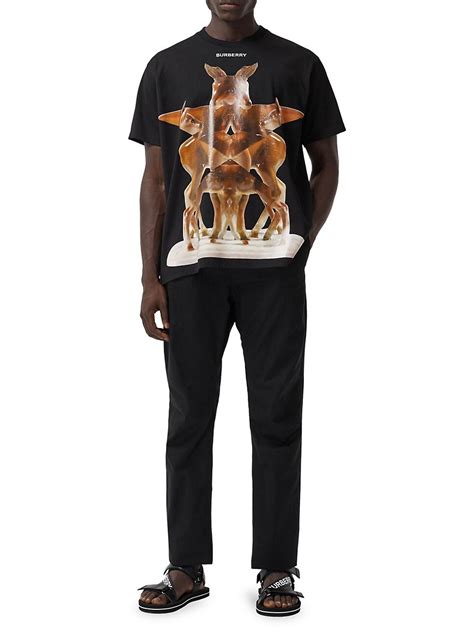 Shop Burberry Elthorne Deer Graphic T